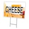 Signmission Cheese Yard Sign & Stake outdoor plastic coroplast window, C-2436 Cheese C-2436 Cheese - alternate 1